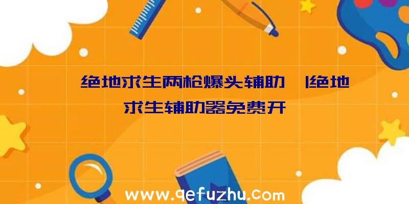 「绝地求生两枪爆头辅助」|绝地求生辅助器免费开